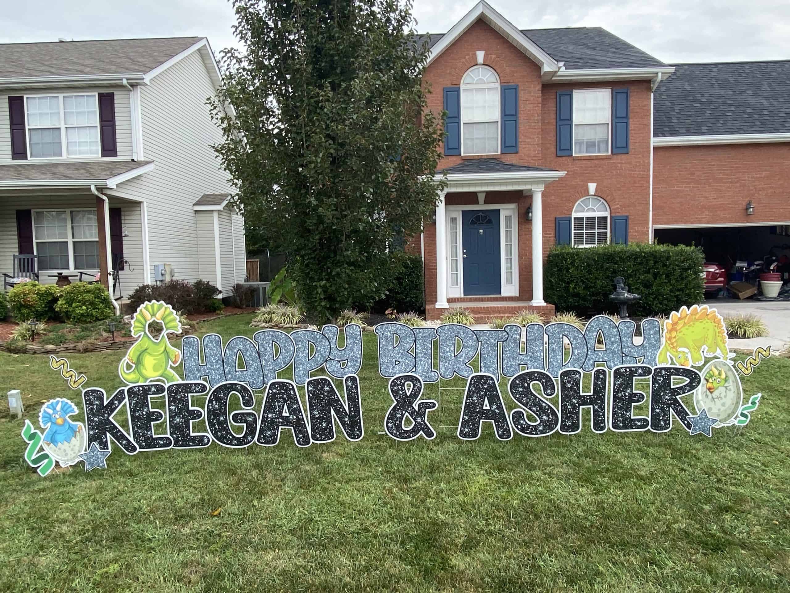 Birthday yard sign rentals Knoxville TN