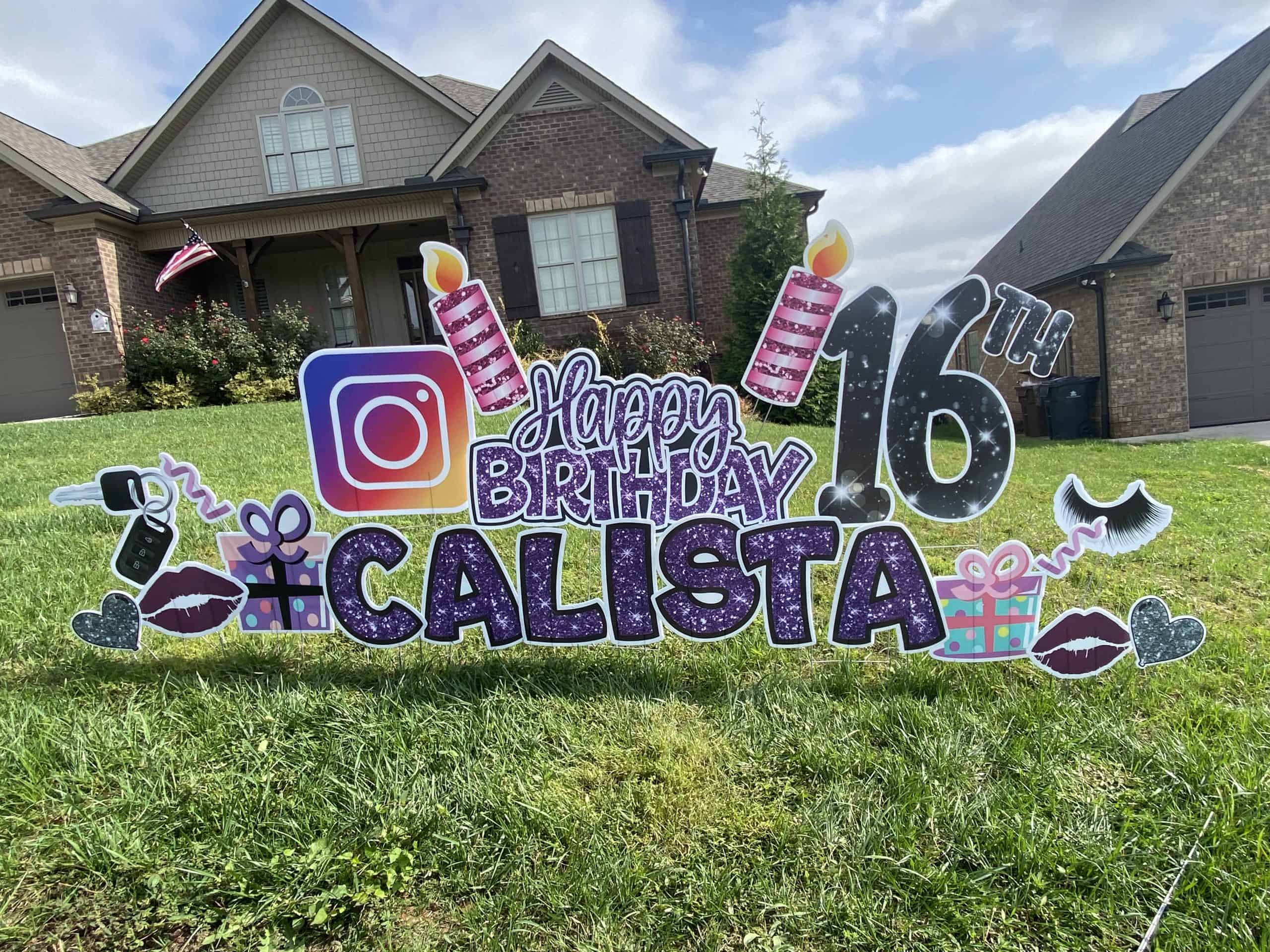 Birthday yard sign rental near me Knoxville