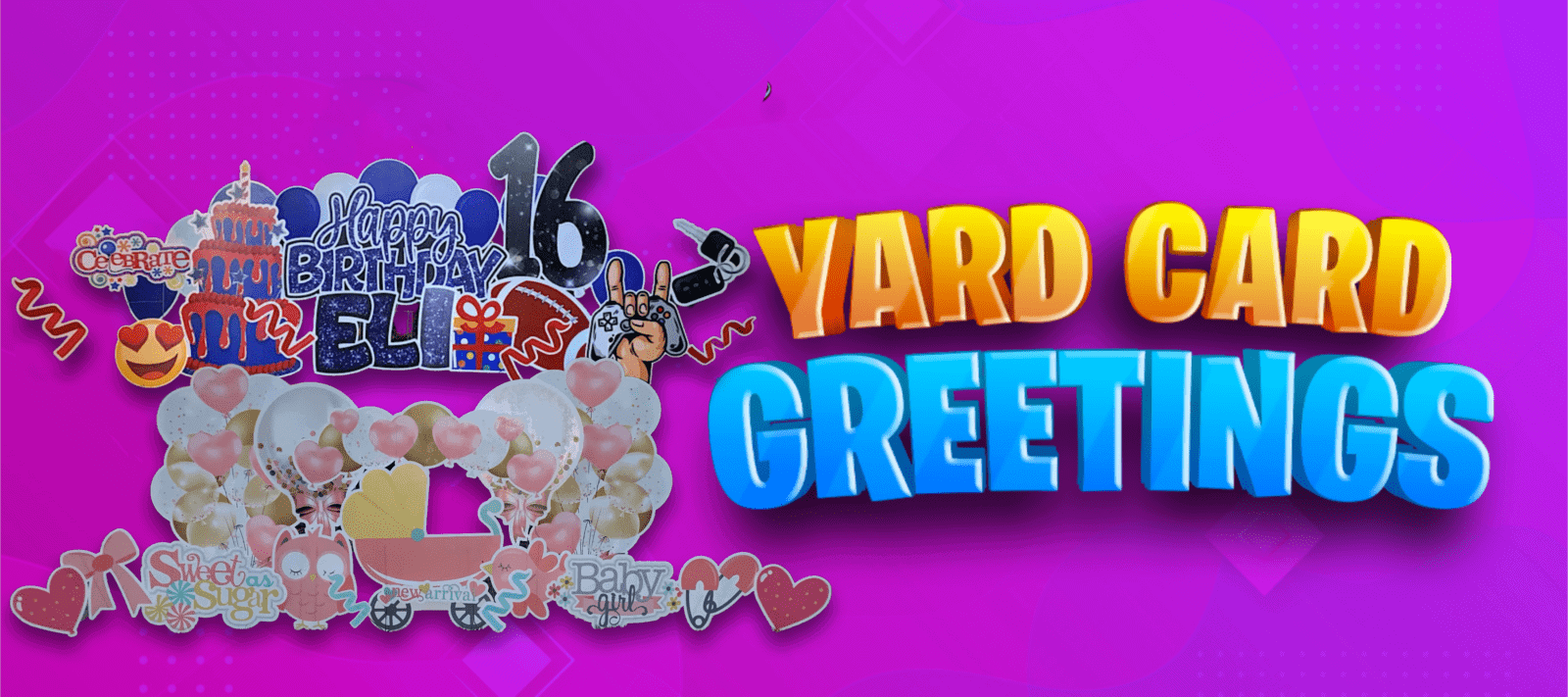 Yard cards welcome signs rental Knoxville block party
