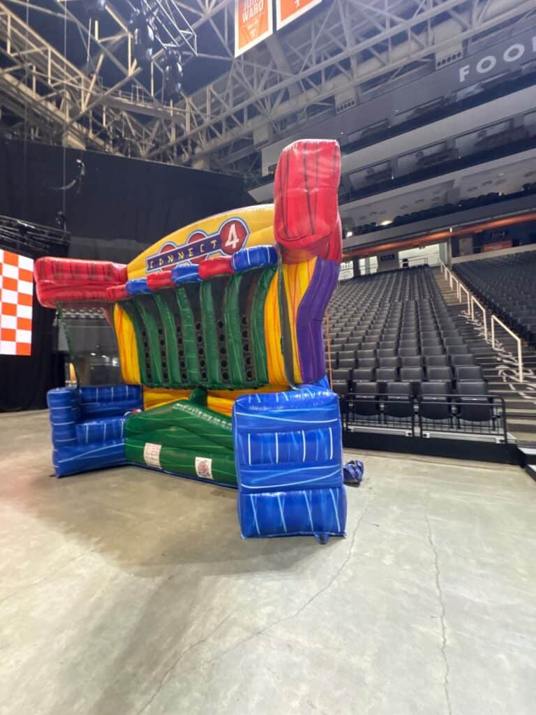 Inflatable arena game set up for a company employee appreciation event in Knoxville TN