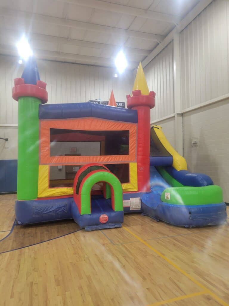 Toddler bounce house set up indoors at a Knoxville daycare