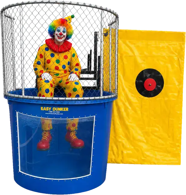 Dunk tank rental Knoxville TN – complete setup with cage, seat, tank and target